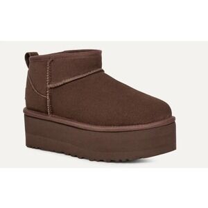 UGG Women's Classic Ultra Mini Platform 'Chocolate' 1135092-BCDR Size 11 NIB